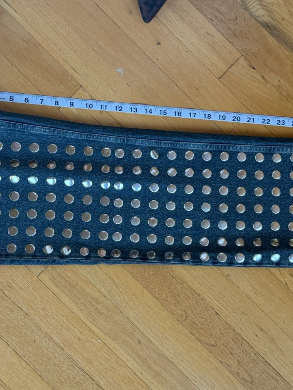 Rag & Bone Shea Studded High Rise Straight Jeans Size 25 - Picture 5 of 12